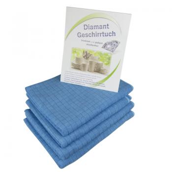 Diamant Geschirrtücher hellblau 4er Set