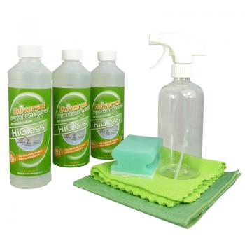 HiGloss Superkonzentrat 3 x 500ml incl. Leerflasche & 2 Tücher