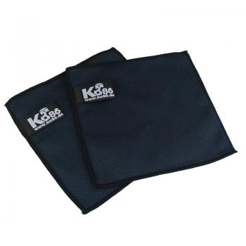Ko86 Brillentuch schwarz ca. 15x15cm Doppelpack