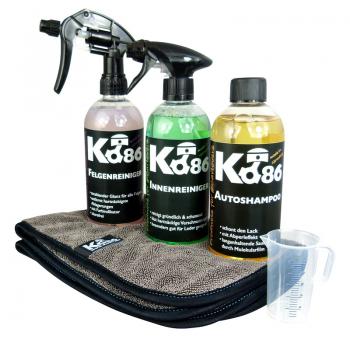 Ko86 Starter-Set Autoshampoo, Felgenreiniger, Innenreiniger