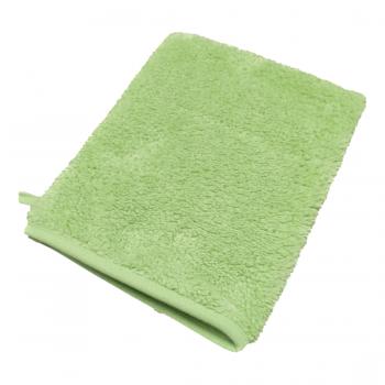 Microfaser Waschhandschuh in Teddy-Plüsch-Qualität hellgrün