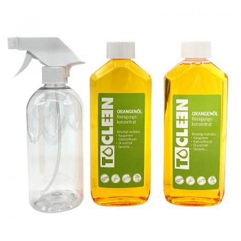 ToCleen Orangenöl Reiniger Konzentrat 2 x 500ml inkl. Leerflasche