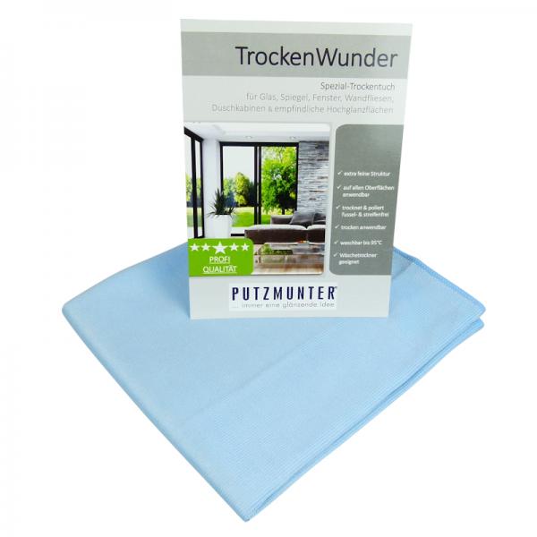 Das Trockenwunder Microfaser Glas-& Poliertuch 50x70cm blau