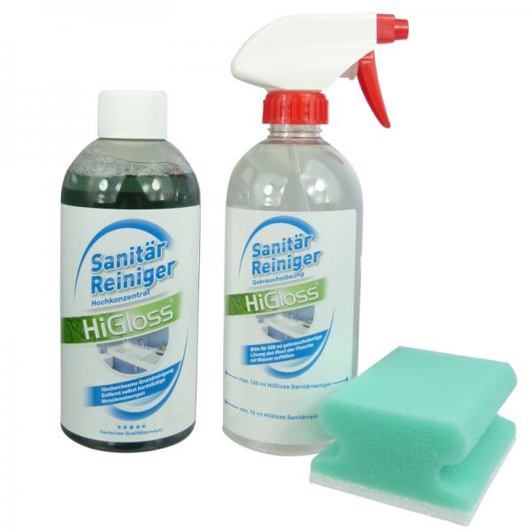 HiGloss Sanitärreiniger Hochkonzentrat 500ml Set