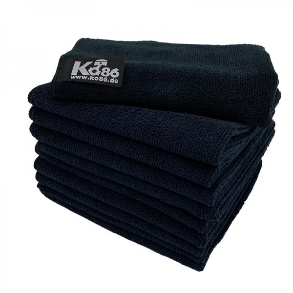 Ko86 Allround Microfasertuch schwarz 30x30cm 10er Set 300GSM