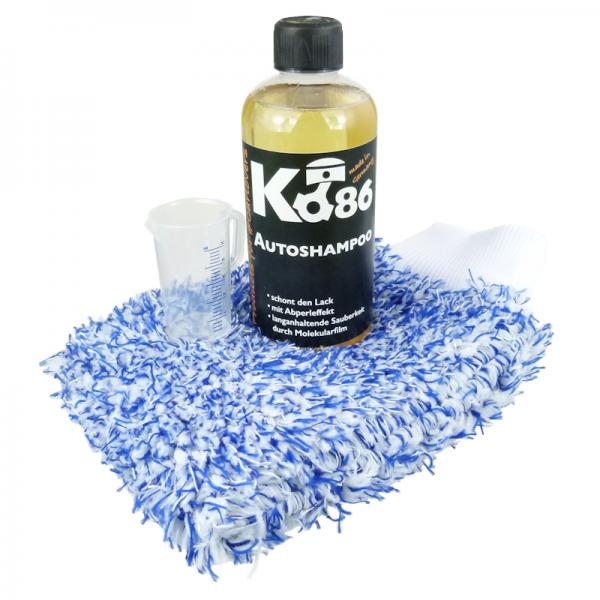 Ko86 Autoshampoo 500ml inkl. Autowaschhandschuh & Dosierbecher