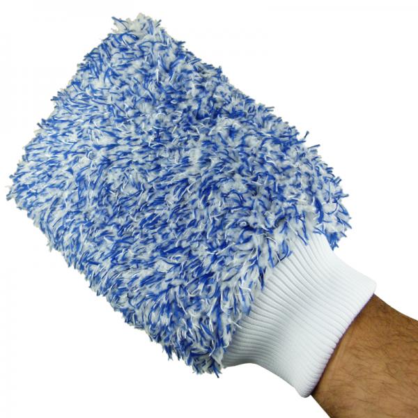 Ko86 Autowaschhandschuh mit Gleitfasern blau/weiß